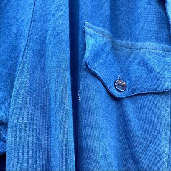 Young, Fabulous & Broke Blue Ombre 3/4 Roll Tab Sleeve Romper Size‎ M - Picture 8 of 13